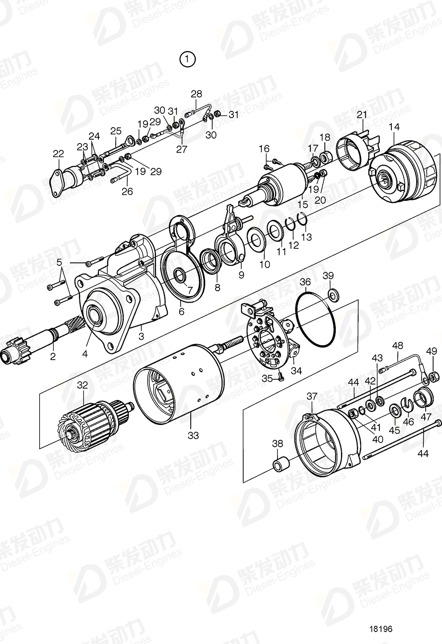 VOLVO Starter pinion 874355 Drawing